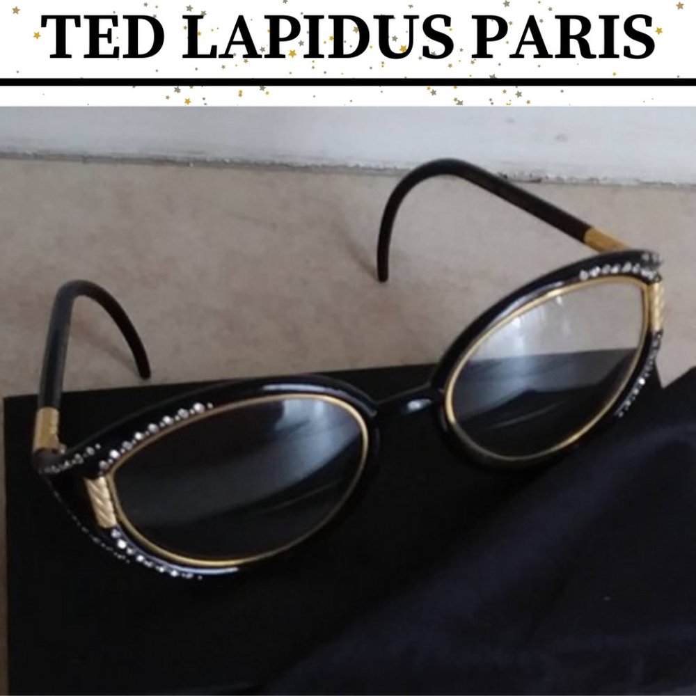 Ted Lapidus Paris Diamond Studded Glasses